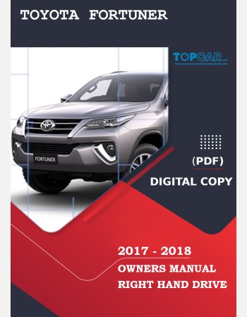 toyota fortuner 2017-2018 owners manual
